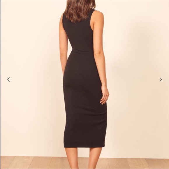 Reformation | Nassau Black Ribbed Tank Dress Sz M - Picture 5 of 8
